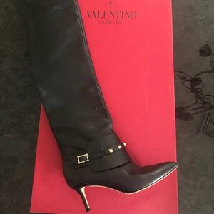 Valentino Rockstud leather boots